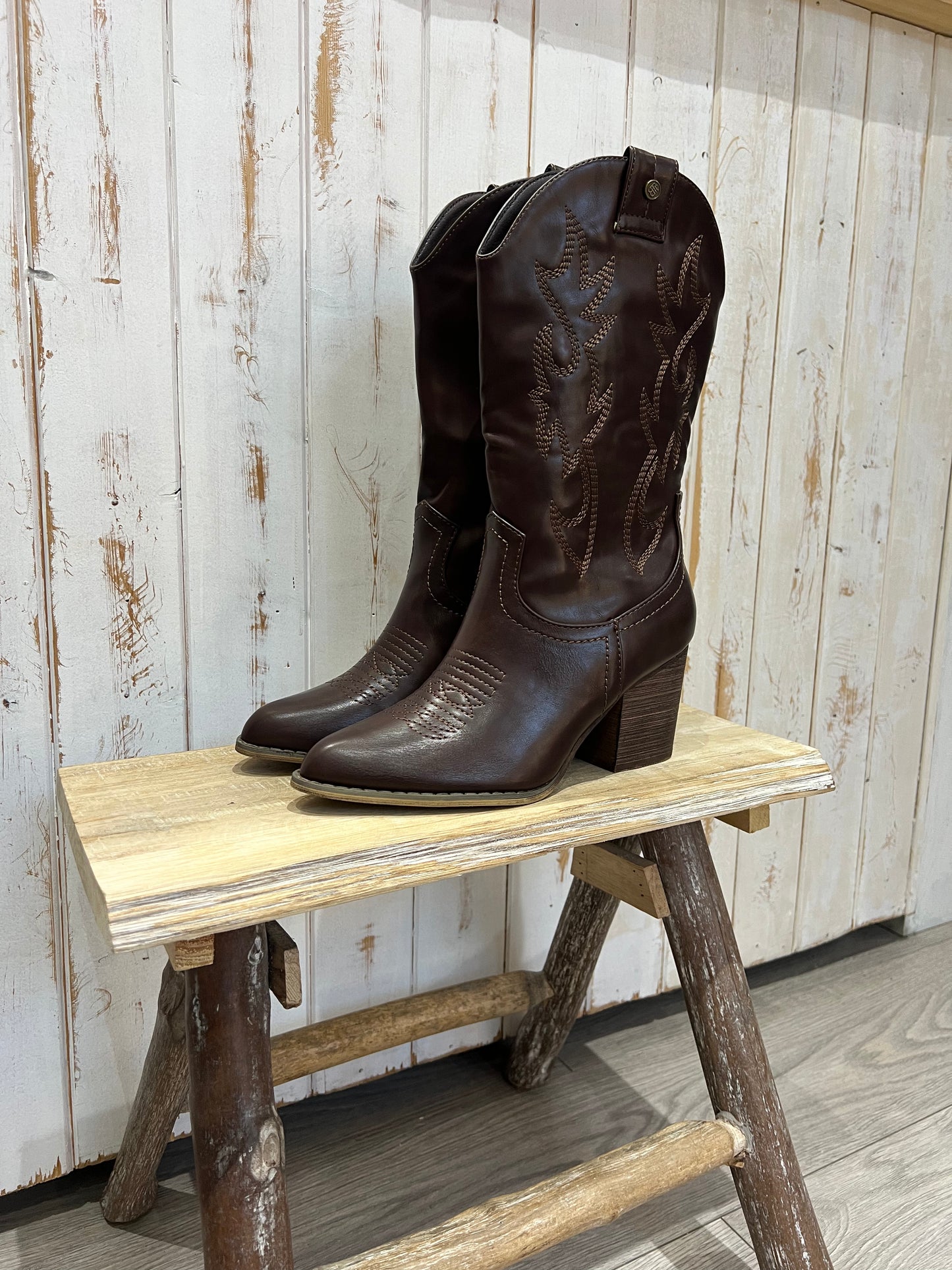 Botas Cowboy Marrón Chocolate